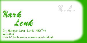 mark lenk business card